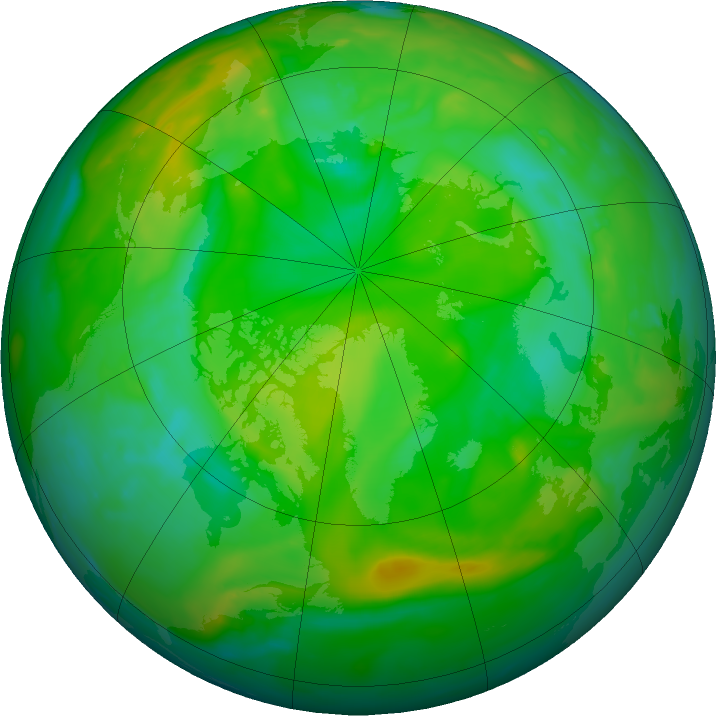 Arctic ozone map for 03 July 2021